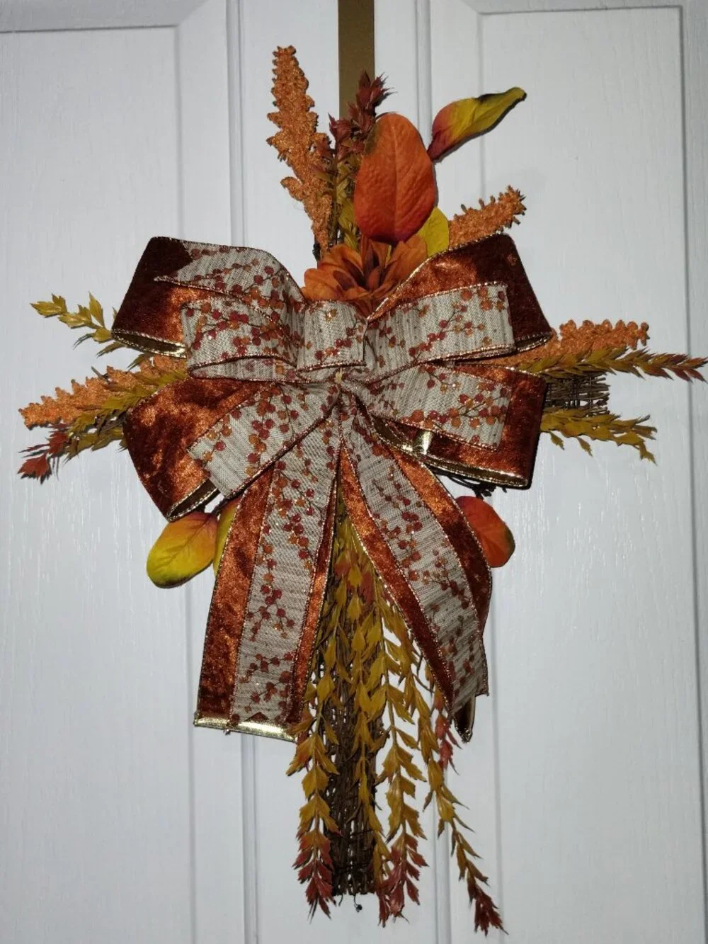 Handmade Fall Cross Wreath